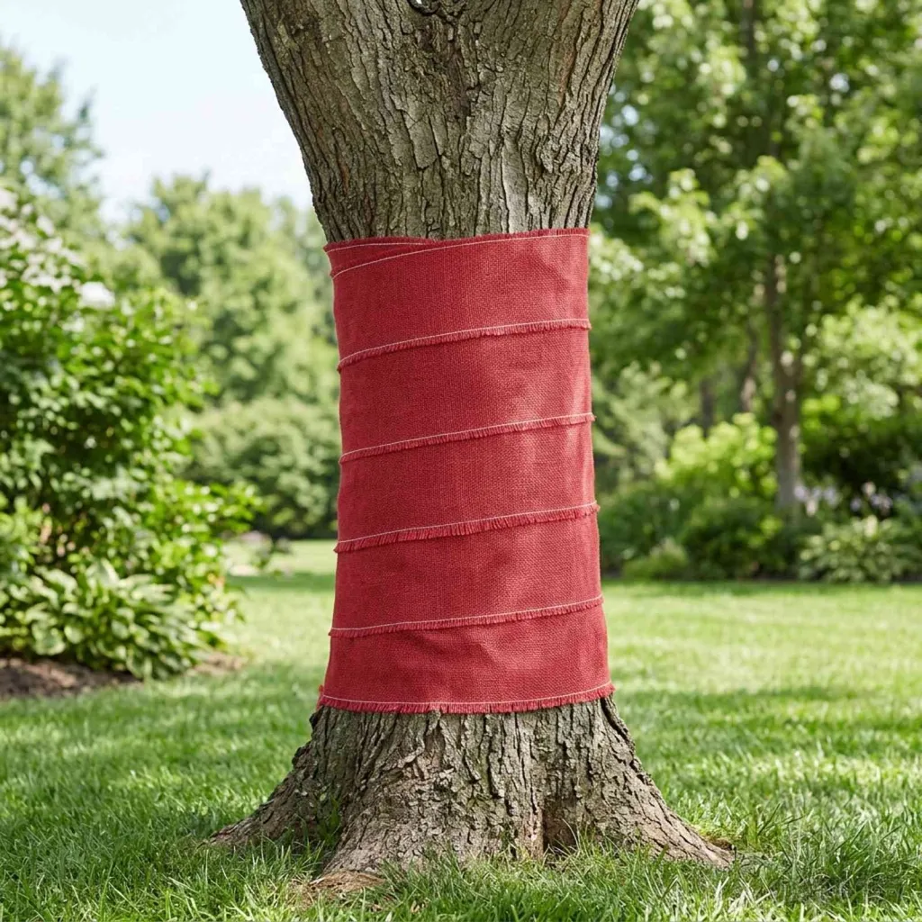 Mreža od jute za vrt 25 cm x 5 m 280 gsm 100% Jut Crvena - 25 cm x 5 m Crvena 280 gsm