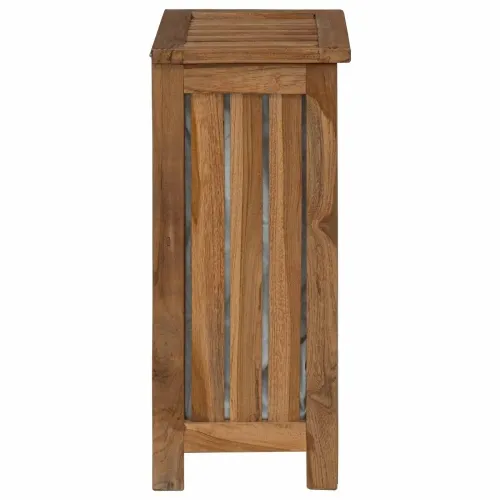 Košarica za rublje Prirodna Čvrsto teak drvo - 35 x 25 x 60 cm s platnenom torbom Cijena
