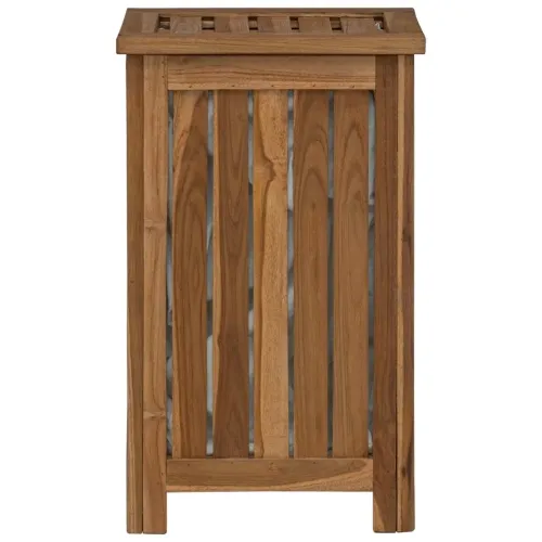 Košarica za rublje Prirodna Čvrsto teak drvo - 35 x 25 x 60 cm s platnenom torbom Cijena