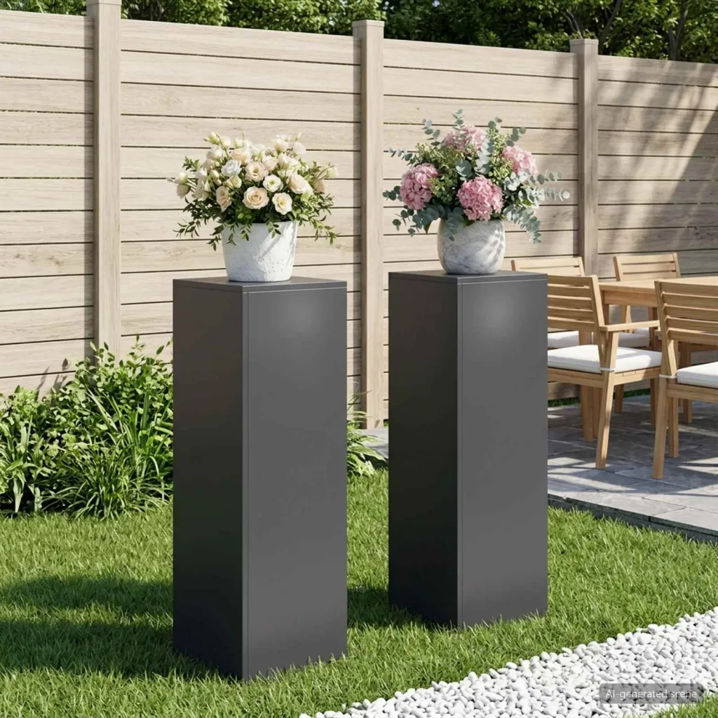 Stalak za biljke 2 kom. Antracit 30 x 30 x 100 cm - Antracit 2x (30 x 30 x 100 cm)