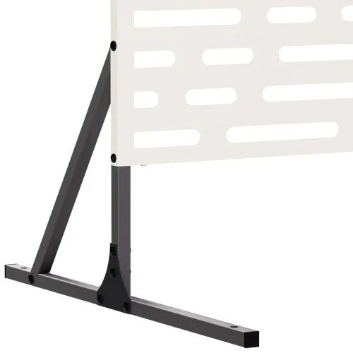 Zaslon za privatnost 100 x 50 x 180 cm Čelik Bijela - Bijela Linearni uzorak Cijena