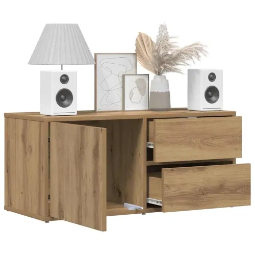 TV ormarić Artisan hrast 80x34x35,5 cm izrađeno drvo - Hrast artisan Cijena