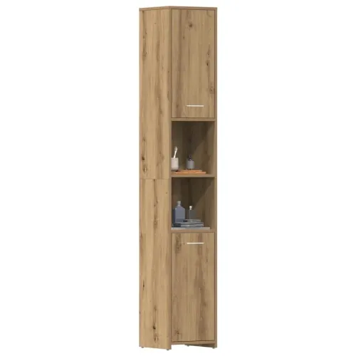 Kupaonski ormarić Artisan hrast 30x30x183,5 cm izrađeno drvo - Artisian oak S ručkom Cijena