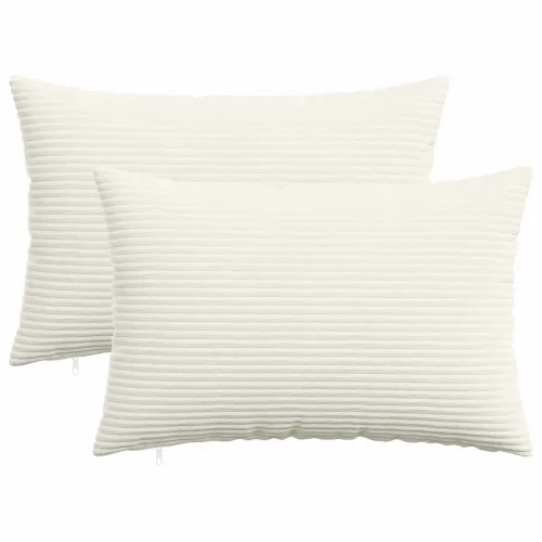 Presvlaka za jastuk 2 pcs HEERLEN Krem 50 x 80 cm Kord - Krem 50 x 80 cm 2 Cijena