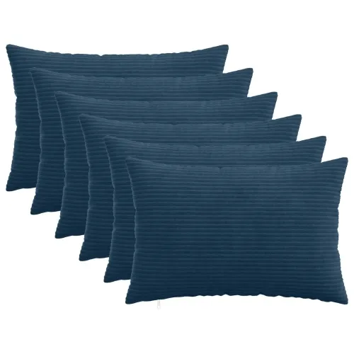 Presvlaka za jastuk 6 pcs HEERLEN Mornarsko plava 50 x 80 cm - Modra 50 x 80 cm 6 Cijena