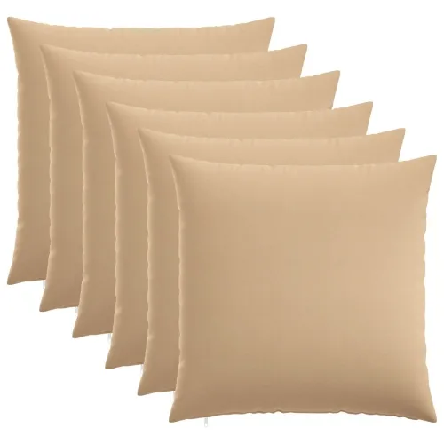 Presvlaka za jastuk 6 kom. HEERLEN Krem 55 x 55 cm Tkanina - Krem 55 x 55 cm 6 Cijena