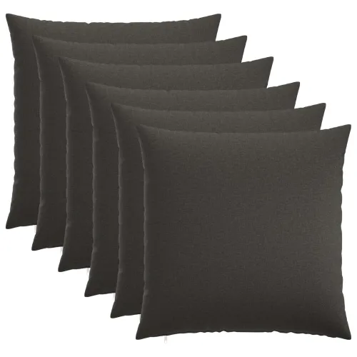 Presvlaka za jastuk 6 kom. HEERLEN Tamnosiva 60 x 60 cm Tkanina - Tamnosiva 60 x 60 cm 6 Cijena