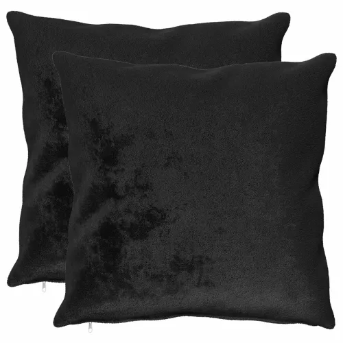 Presvlaka za jastuk 2 pcs HEERLEN Crna 60 x 60 cm Flanel - Crna 60 x 60 cm 2 Cijena