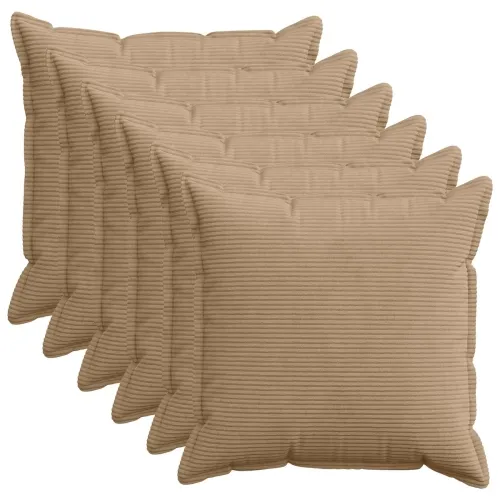 Presvlaka za jastuk 6 kom. HOUTEN Smeđa 70 x 70 cm Kord - Smeđa 70 x 70 cm 6 Cijena