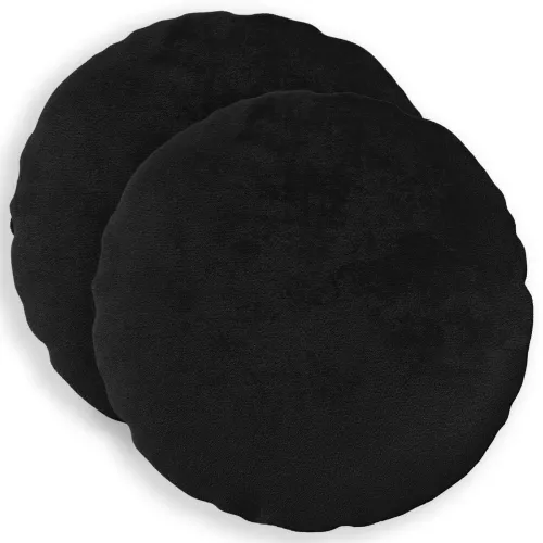 Presvlaka za jastuk 2 pcs HEERLEN Crna Ø 60 cm Flanel - Crna Ø 60 cm 2 Cijena