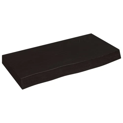 Kupaonska radna ploča tamnosmeđa 60x30x(2-6) cm tretirano drvo - Tamno smeđa 60 x 30 x 6 cm Cijena