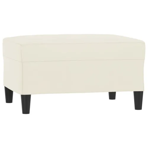 4-dijelni set sofa s jastucima, krem baršun - Krema s jastucima i tabureom Cijena