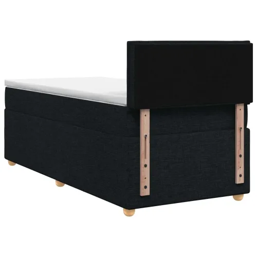 Boxspring krevet s madracem Crna 90 x 200 cm Tkanina - Crna 90 x 200 cm Dizajn linija Cijena