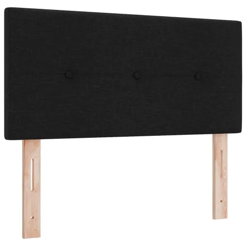 Boxspring krevet s madracem Crna 100 x 200 cm Tkanina - Crna 100 x 200 cm Prošiveno gumbima Cijena