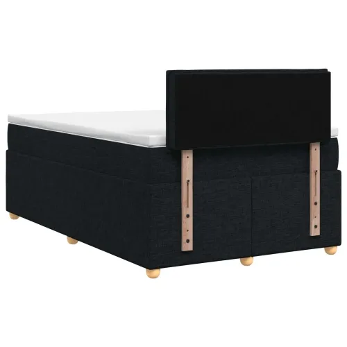 Boxspring krevet s madracem Crna 120 x 190 cm Tkanina - Crna 120 x 190 cm Dizajn linija Cijena