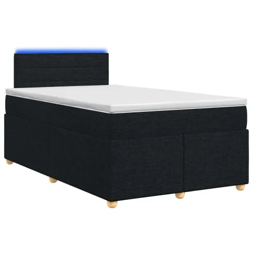 Boxspring krevet s madracem Crna 120 x 190 cm Tkanina - Crna 120 x 190 cm Dizajn linija Cijena