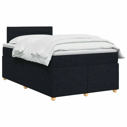 Boxspring krevet s madracem Crna 120 x 190 cm Tkanina - Crna 120 x 190 cm Dizajn linija Cijena