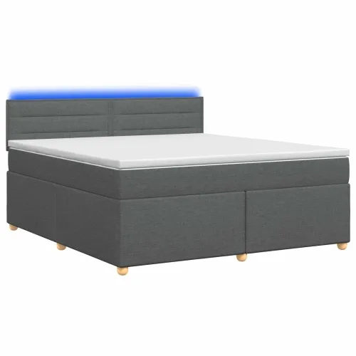 Boxspring krevet s madracem Tamnosiva 140 x 190 cm Tkanina - Tamnosiva 140 x 190 cm Dizajn linija Cijena
