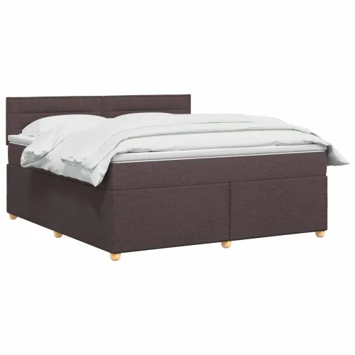 Boxspring krevet s madracem Tamno smeđa 140 x 200 cm Tkanina - Tamno smeđa 140 x 200 cm Dizajn linija Cijena