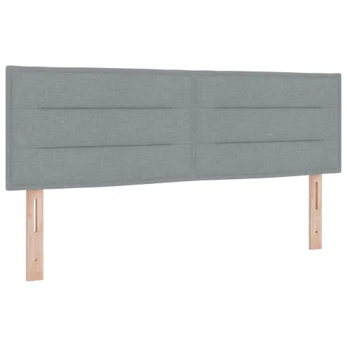 Boxspring krevet s madracem Svjetlosiva 160 x 200 cm Tkanina - Svjetlosiva 160 x 200 cm Dizajn linija Cijena