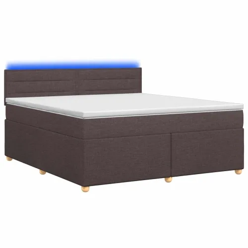 Boxspring krevet s madracem Tamno smeđa 160 x 200 cm Tkanina - Tamno smeđa 160 x 200 cm Dizajn linija Cijena