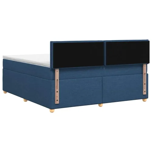 Boxspring krevet s madracem Plava 160 x 200 cm Tkanina - Plava 160 x 200 cm Dizajn linija Cijena