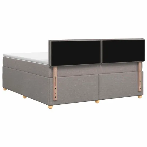 Boxspring krevet s madracem Sivosmeđa 180 x 200 cm Tkanina - Sivosmeđa 180 x 200 cm Dizajn linija Cijena