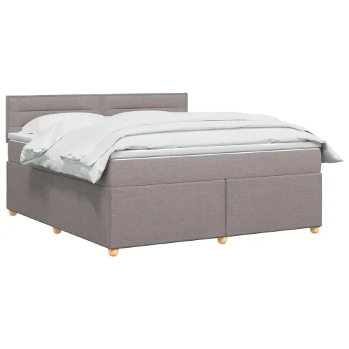 Boxspring krevet s madracem Sivosmeđa 180 x 200 cm Tkanina - Sivosmeđa 180 x 200 cm Dizajn linija Cijena
