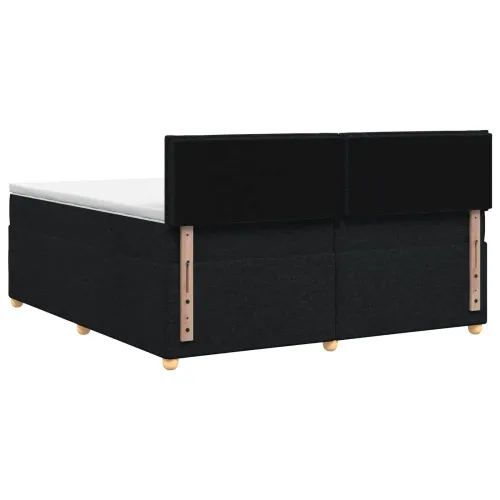Boxspring krevet s madracem Crna 200 x 200 cm Tkanina - Crna 200 x 200 cm Dizajn linija Cijena
