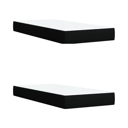 Boxspring krevet s madracem Crna 200 x 200 cm Tkanina - Crna 200 x 200 cm Dizajn linija Cijena