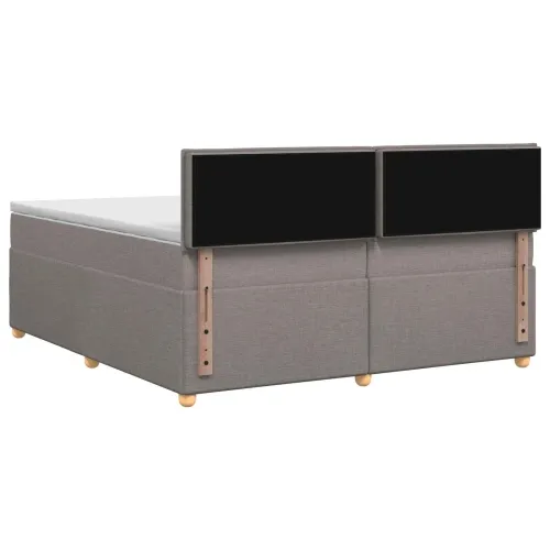 Boxspring krevet s madracem Sivosmeđa 200 x 200 cm Tkanina - Sivosmeđa 200 x 200 cm Dizajn linija Cijena