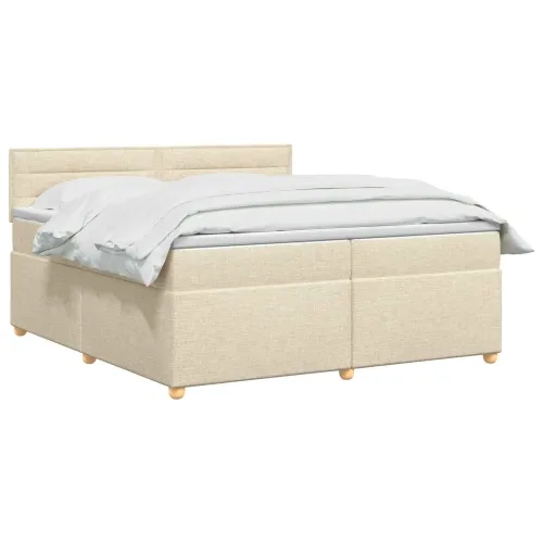 Boxspring krevet s madracem Krem 200 x 200 cm Tkanina - Krem 200 x 200 cm Dizajn linija Cijena