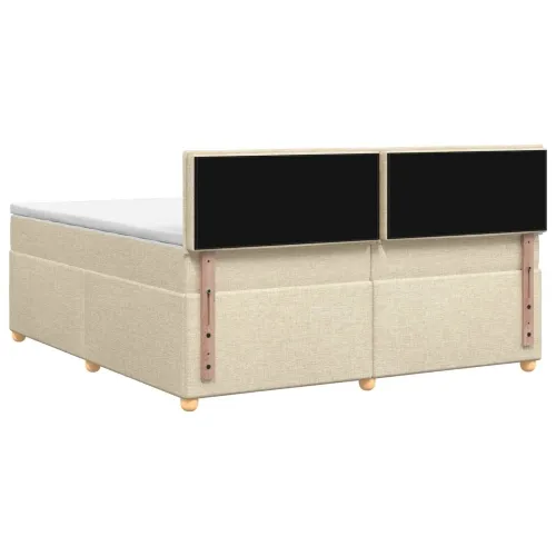 Boxspring krevet s madracem Krem 200 x 200 cm Tkanina - Krem 200 x 200 cm Dizajn linija Cijena