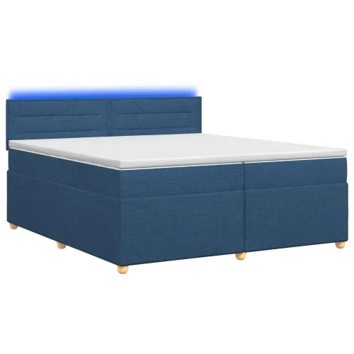 Boxspring krevet s madracem Plava 200 x 200 cm Tkanina - Plava 200 x 200 cm Dizajn linija Cijena