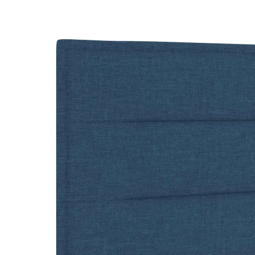 Krevet od pjene s madracem i LED-om Plava 200 x 200 cm Tkanina - Plava 200 x 200 cm Dizajn linija Cijena