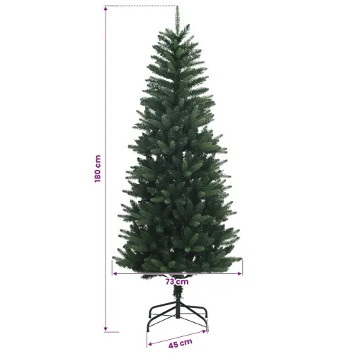 Umjetno božićno drvce s kuglicama 180 cm 300 LED lampica - 180 cm s LED-ima i crnim lopticama Zelena Cijena