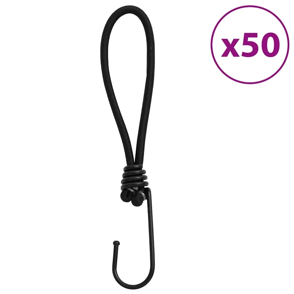 Uže za bungee s kukama 50 kom 17 cm - 50