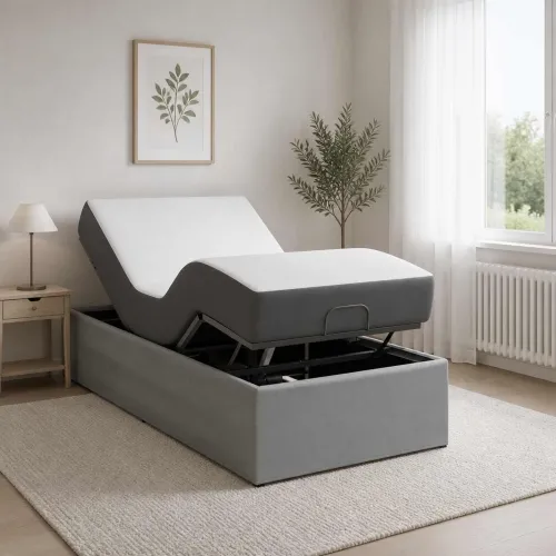 Električni podesivi okvir kreveta Svjetlosiva - Svjetlosiva 90 x 200 cm Cijena