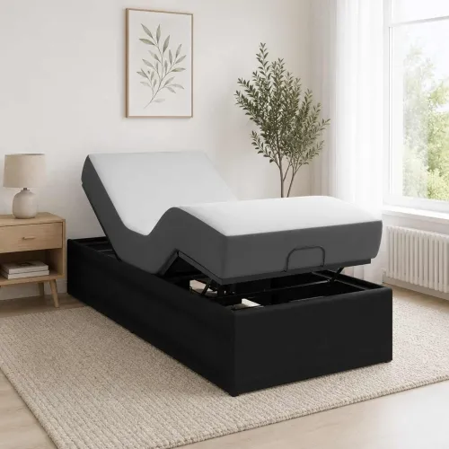 Električni podesivi okvir kreveta Crna 200 x 90 x 33,5 cm Čelik - Crna 90 x 200 cm Cijena
