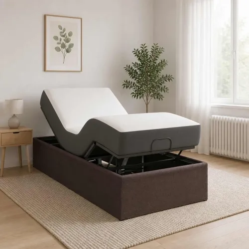Električni podesivi okvir kreveta Smeđa 200 x 90 x 33,5 cm - Tamno smeđa 90 x 200 cm Cijena