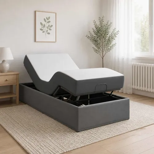 Električni podesivi okvir kreveta Tamnosiva 200 x 90 x 33,5 cm - Tamnosiva 90 x 200 cm Cijena
