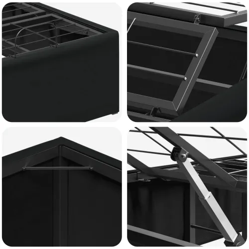Električni podesivi okvir kreveta Crna 200 x 90 x 33,5 cm Čelik - Crna 90 x 200 cm Cijena
