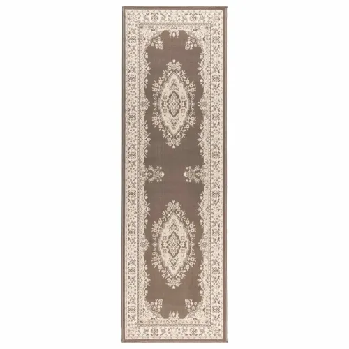 Trkački tepih FLORNES Tkani Sivosmeđa PP 7 mm - Taupe uzorak 67 x 300 cm Cijena