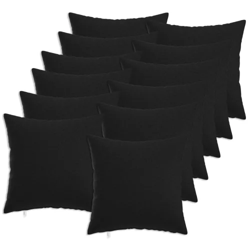 Presvlaka za jastuk 12 kom. HEERLEN Crna 50 x 50 cm Tkanina - Crna 50 x 50 cm 12 Cijena