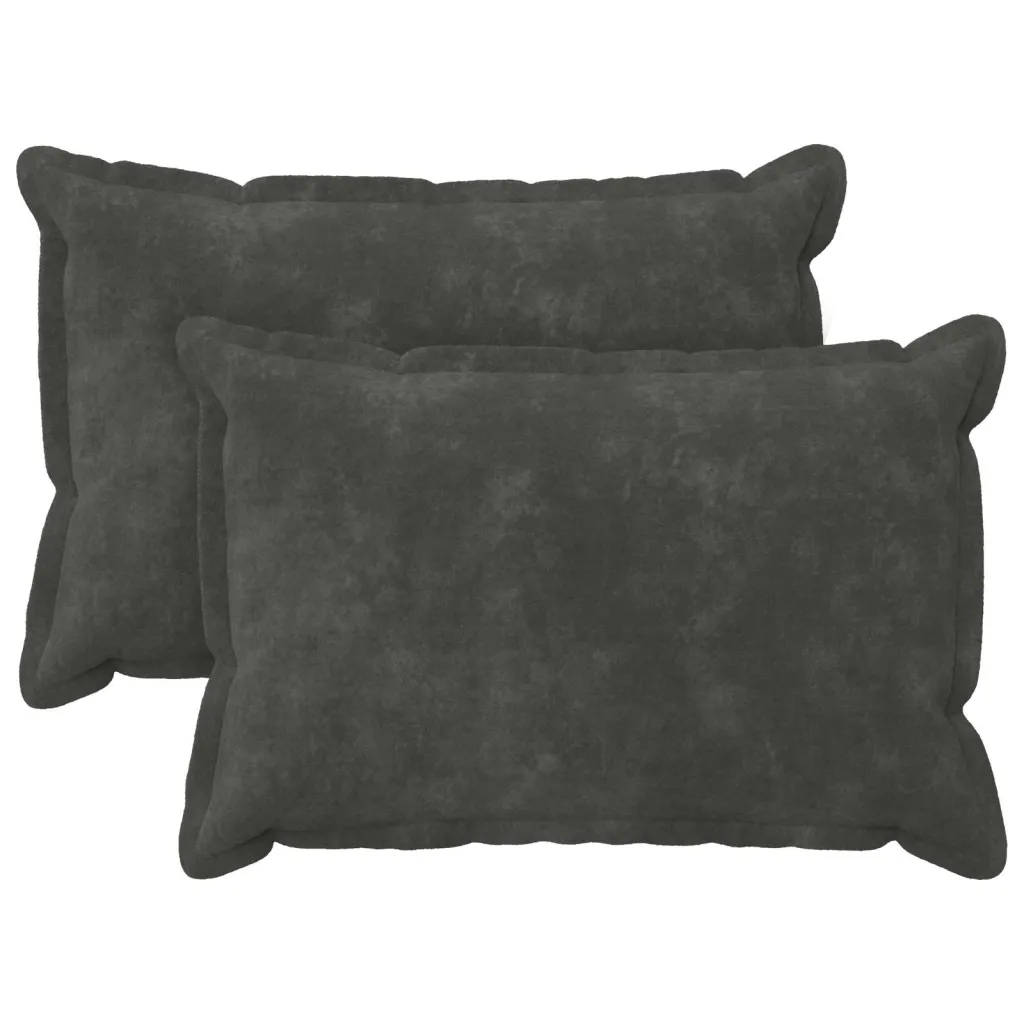 Presvlaka za jastuk 2 kom. HOUTEN Antracit 30 x 50 cm - Dizajn s paspulom Antracit 30 x 50 cm