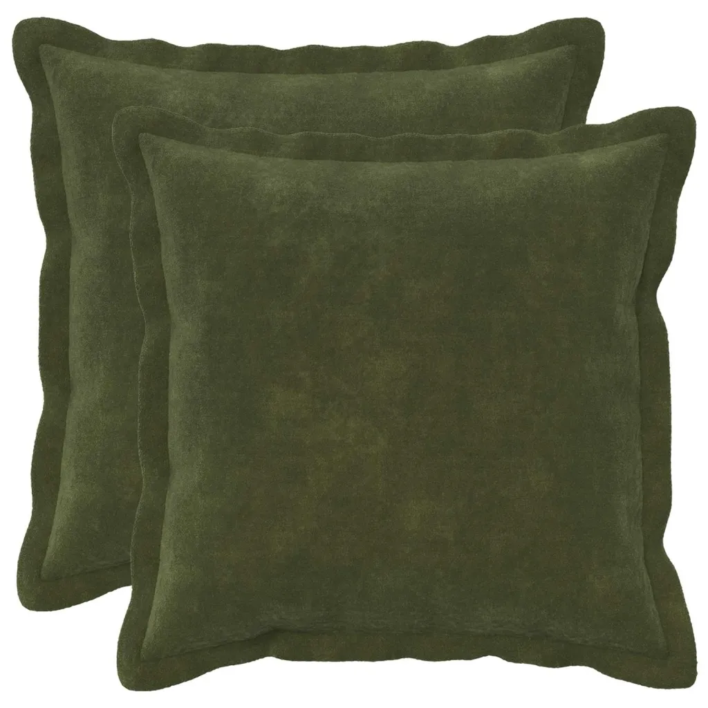 Presvlaka za jastuk 2 kom. HOUTEN Zelena 35 x 35 cm - Dizajn s paspulom Zelena 35 x 35 cm