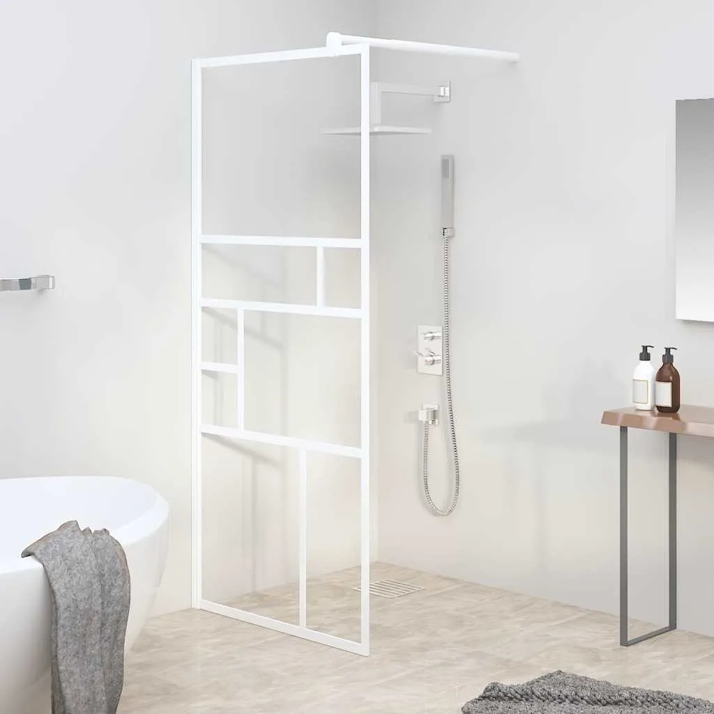 Pregrada za tuš 80 x 195 cm sa staklom ESG bijela - Bijela 80 x 195 cm