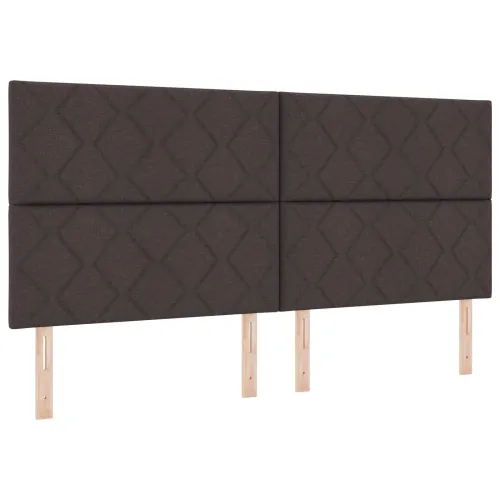 Krevet od pjene s madracem i LED-om Tamno smeđa 200 x 200 cm - Tamno smeđa 200 x 200 cm Dizajn s rombovima Cijena