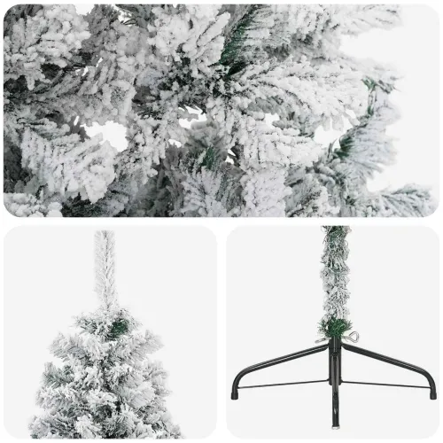 Umjetno božićno drvce 240 cm PVC i čelik Zelena i bijela - Zelena i bijela 240 cm Cijena