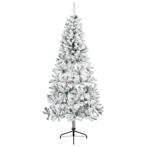 Umjetno božićno drvce 240 cm PVC i čelik Zelena i bijela - Zelena i bijela 240 cm Cijena